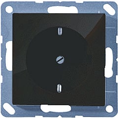 JUNG AS500 wandcontactdoos met kunststof, zwart, uitvoering ra, 1 eenheid