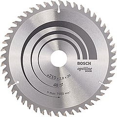 Bosch cirkelzaagblad Optiline Wood, bladdiameter 210, asgat 30