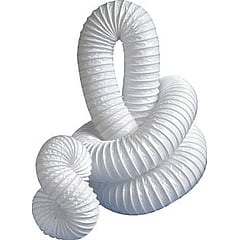 Nedco luchtafvoerslang, PVC. stalen spiraal, wit, le 3m