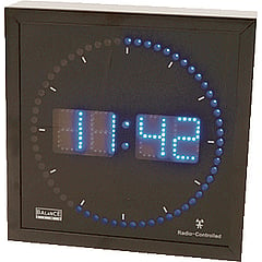 Balance Time klok radiosynchrone. netbedrij HI-TECH, 250x250x60mm, wandmontage