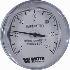 Watts Industries thermometer t.b.v. cv-installatie, 1/2", achter