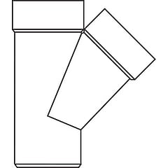 Pipelife Polisan lijmfitting met 3 aansluiting, PVC, 41, verloop T-stuk 45 °