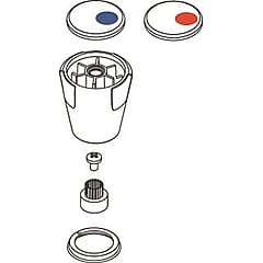 Ideal Standard bedieningselement sanitair kraan Nimbus II, met, chroom, uitvoering kraangreep