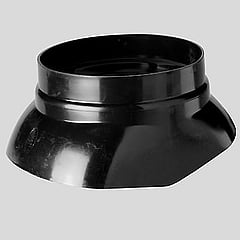 Ubbink kunststof glijschaal dakdoorvoerpan, zwart, systeemdiameter 131mm