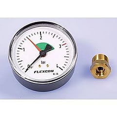 Flamco buisveermanometer, axiaal, maat procesaansluiting 1/4"