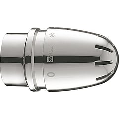 Herz Mini De Luxe radiatorknop M30x1.5 zonder 0-stand recht, chroom