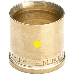 Rehau schuifhuls, messing, nom. diameter 16x2.2mm Kiwa-keur, KOMO-keur, gastec