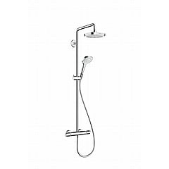 hansgrohe Croma Select E showerpipe 180 2jet met thermostaat, wit/chroom