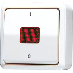 JUNG AP600 installatieschakelaar kunststof, wit, type schakelaaring 2-polig