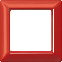 JUNG AS500 afdekraam kunststof, rood, (bxhxd) 80.5x80.5x10.22mm