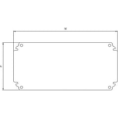 Eldon montageplaat voor kast/lessenaar, staal, (hxb) 200x300mm oppervlaktebescherming