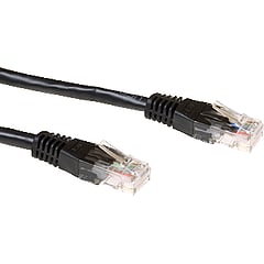 ACT Cat6 zwart patchkabel twisted pair, lengte 5m, kabeltype U/UTP, categorie