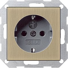 Gira ClassiX Brons wandcontactdoos, metaal, brons, 1 eenheid