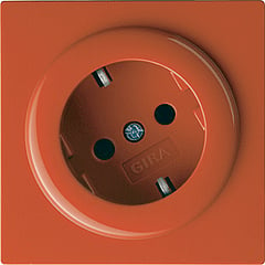 Gira S-Color wandcontactdoos kunststof, rood, 1 eenheid
