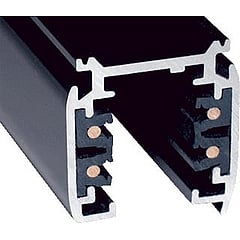 Klemko spanningsrail, aluminium, zwart, (lxbxh) 3000x32.2x36.4mm, 3 groepen/fasen
