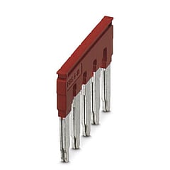 Phoenix Contact FBS doorverbindingsbrug rijgklem overig, rood, steekbaar, rastermaat 10.2mm, 5 overbrugde klemmen, nomet (meet-)stroom In 57A, ge+»soleerd
