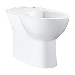 GROHE Bau Ceramic staande wc, randloze technologie, glanzend keramiek, Alpine wit, spoelvolume 6/3 l, verticale afvoer, inclusief bevestigingsset