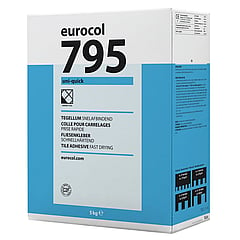 Eurocol 795 uni-quick poederlijm doos a 5 kg., grijs