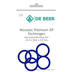 De beer premium ring pijpverbinding 1/2" 21x30x2,0 a 5 st.