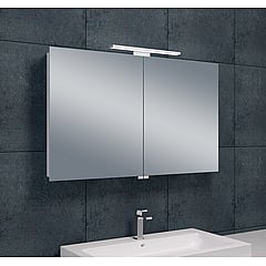 Wiesbaden Luxe spiegelkast met LED-verlichting 60 x 100 x 14 cm, aluminium