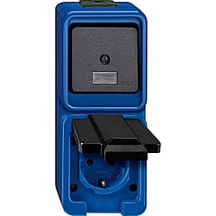 Schneider Electric Merten Slagvast schakelaar/wandcontactdooscombinatie, blauw