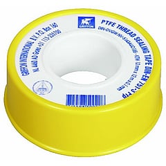 Bison ptfe tape rol 12 mtr.x12 mm.x0,1 mm. voor water, wit