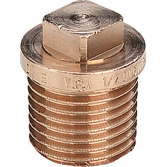 Viega plug 1/2" met vierkant, brons