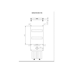 Plieger Genua EVO designradiator horizontaal 800x550mm 361W wit