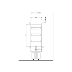 Plieger Genua EVO designradiator horizontaal 1120x550mm 471W wit