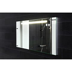 LoooX M-Line spiegel met bovenverlichting en spiegelverwarming 60 x 60 cm