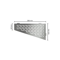 Schluter Shelf-e-s3 planchet 15,4x29,5cm, rvs geborsteld