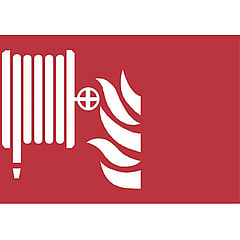 Van Lien Evago inlegvel/-plaat pictogram aanduiding brandslang 16,3 x 32,2 cm, rood