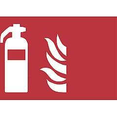 Van Lien Evago inlegvel/-plaat pictogram aanduiding brandblusser 11,3 x 22,2 cm, rood
