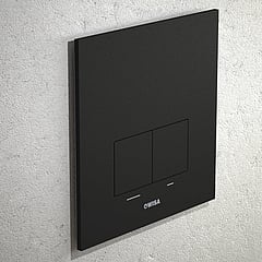 Wisa Delos bedieningsplaat DF aluminium 16x16 cm, mat zwart