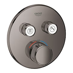 GROHE Grohtherm SmartControl afdekset douchethermostaat met omstel rond, hard graphite