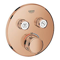GROHE Grohtherm SmartControl afdekset douchethermostaat met omstel rond, warm sunset