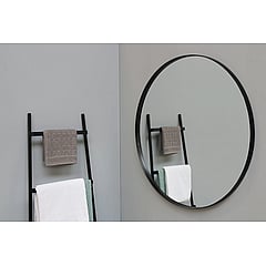 INK spiegel verzonken in kader rond 40 cm, aluminium, mat zwart