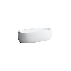 LAUFEN Alessi One kunststof bad (Solid Surface) ovaal 182.8x86.8x46cm incl. click-clack waste wit