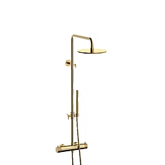 Plieger Roma douchesysteem met thermostatische douchekraan en hoofddouche 20 cm, goud