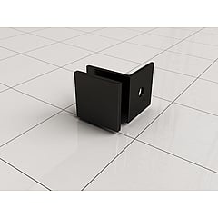 Wiebaden Less glaskoppelingset voor profielloze inloopdouche (2 stuks) 4,4 cm, mat zwart