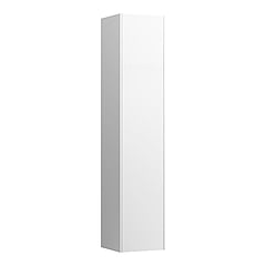 LAUFEN Base hoge kast met rechthoekige zijkant en 1 rechtsdraaiende deur 35 x 33,5 x 165 cm, wit glanzend