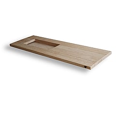 vtwonen Board houten badplank met inleg 78 cm, blank eiken