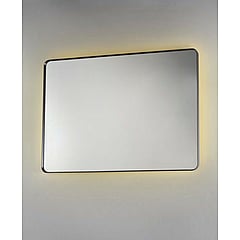 Sub 148 spiegel met ronde hoeken en LED-verlichting 80 x 60 cm, mat zwart