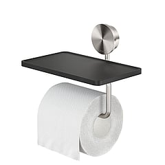 Geesa Opal toiletrolhouder met planchet, RVS geborsteld