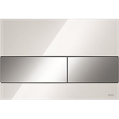 TECE Square wc-bedieningsplaat voor duospoeling met toetsen glanzend chroom 22 x 15 x 1,1 cm, wit