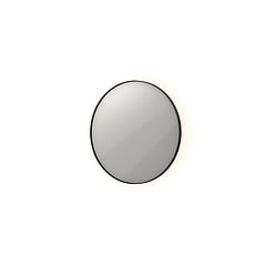 INK SP17 ronde spiegel voorzien van dimbare LED-verlichting, verwarming en colour-changing ø 60 cm, mat zwart