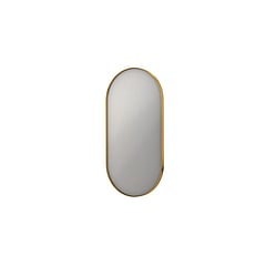 INK SP20 ovale spiegel verzonken in stalen kader 100 x 50 x 4 cm, mat goud