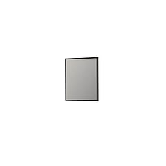INK SP18 rechthoekige spiegel verzonken in stalen kader 80 x 70 x 4 cm, mat zwart