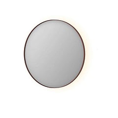 INK SP17 ronde spiegel voorzien van dimbare LED-verlichting, verwarming en colour-changing ø 80 cm, geborsteld koper