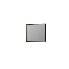 INK SP18 rechthoekige spiegel verzonken in stalen kader 80 x 100 x 4 cm, mat zwart
